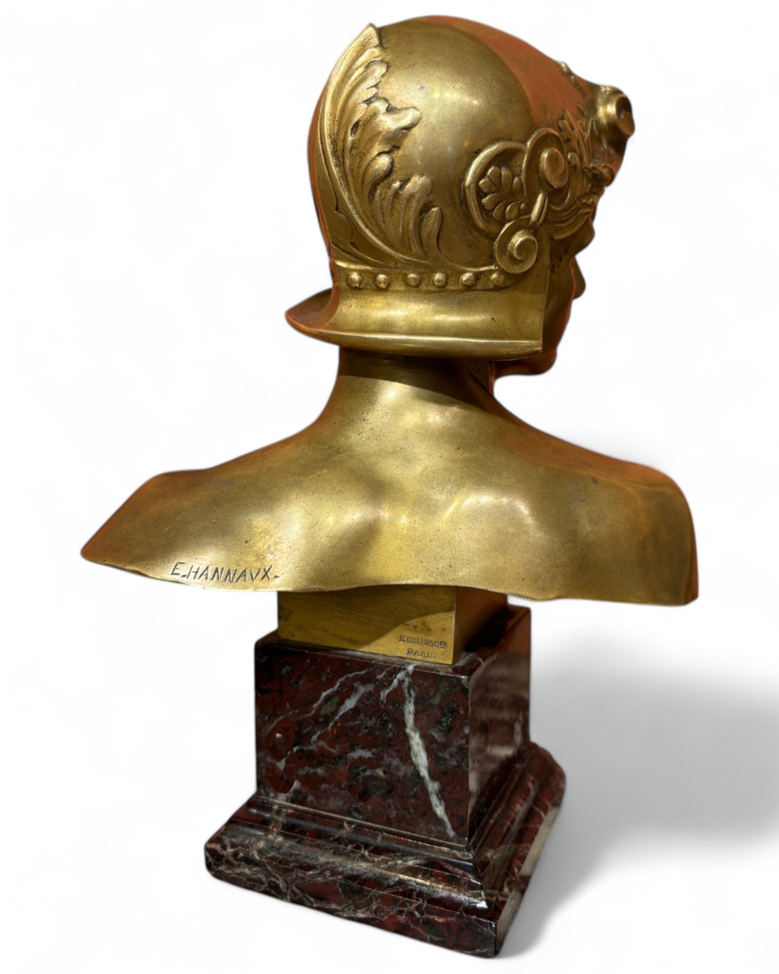 Tête De Mercure 1895 - 1900 Emmanuel Hannaux H.22 Cm