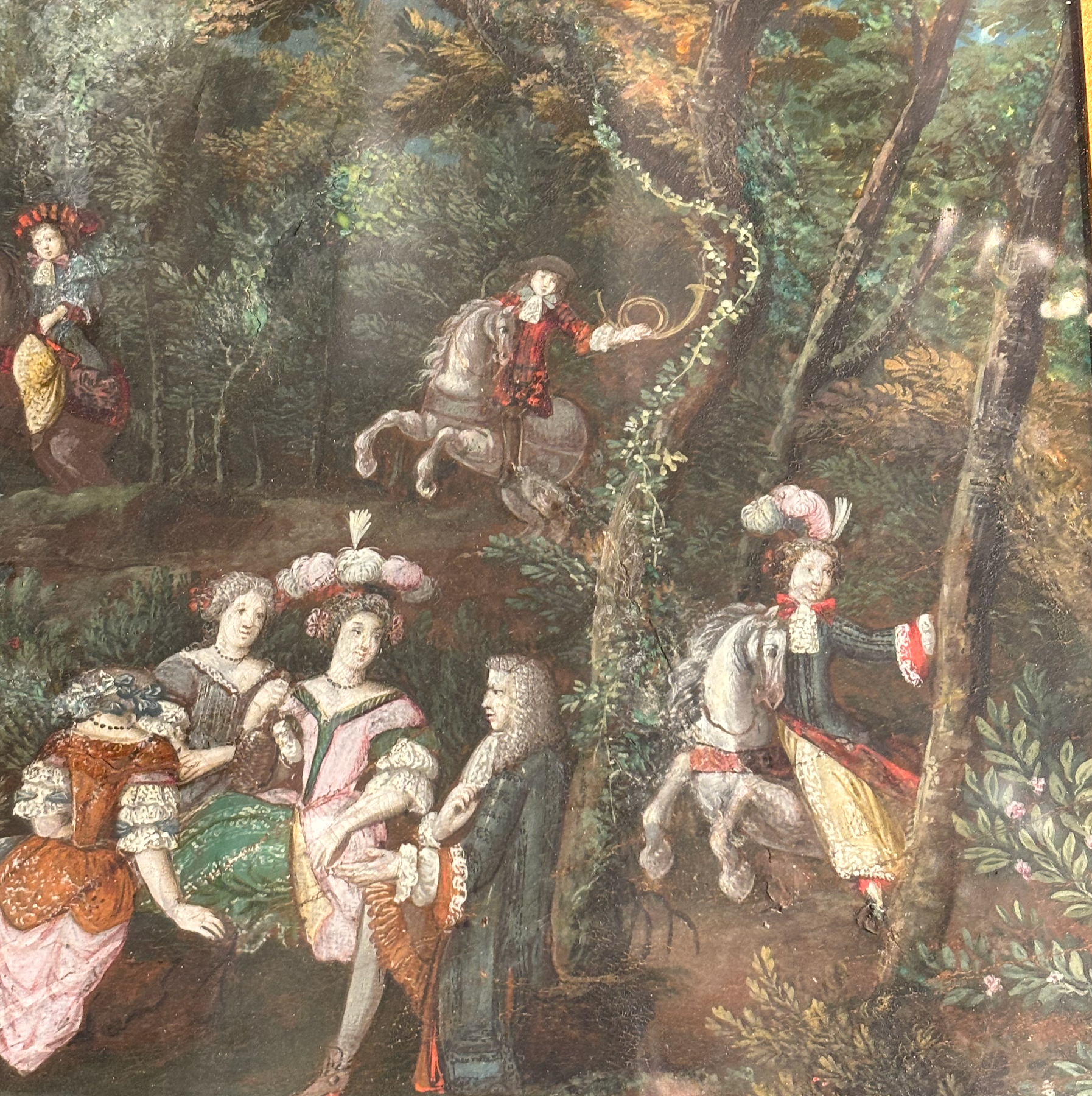 École Française du XVIIIème "Partie de chasse"