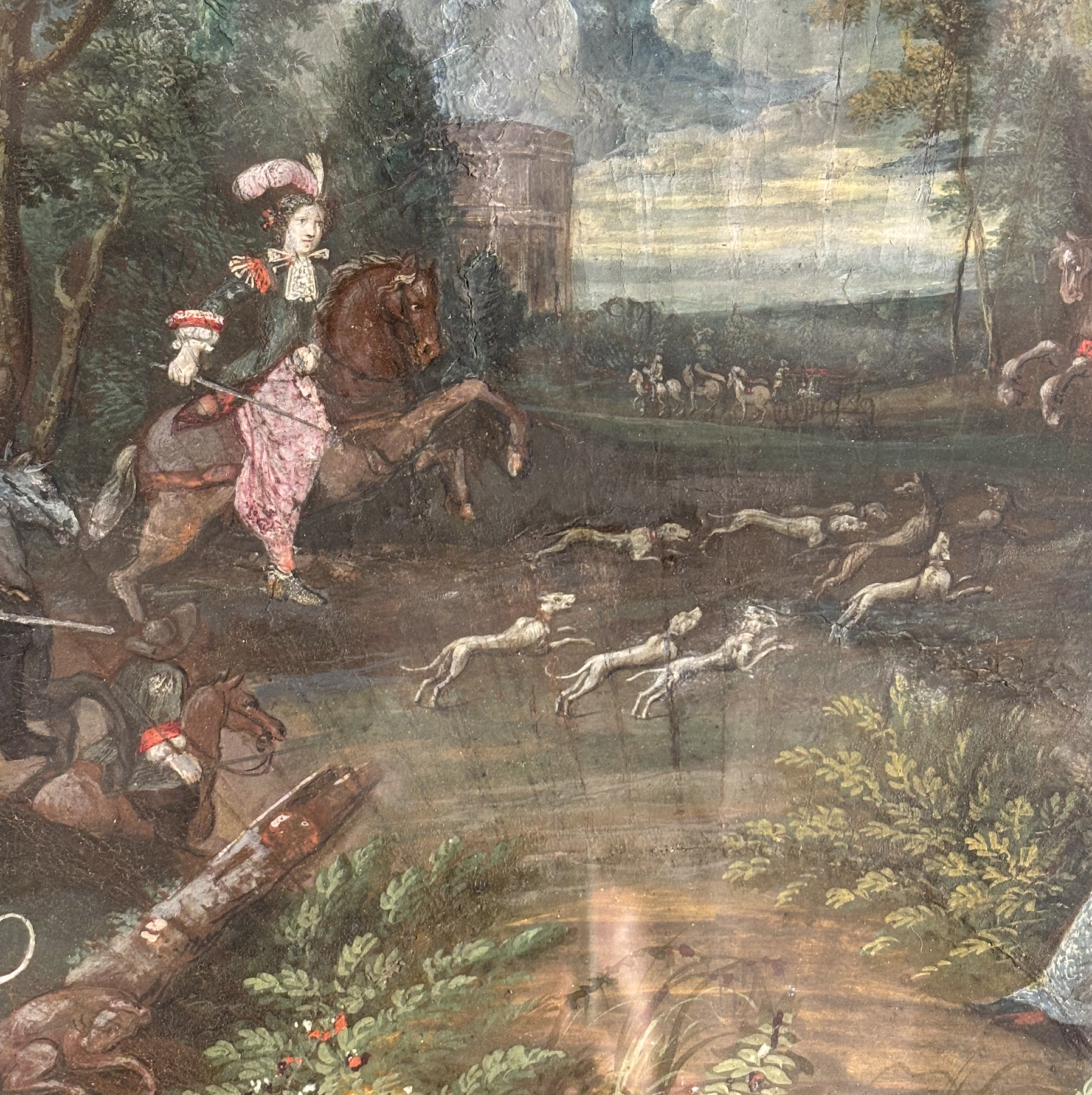 École Française du XVIIIème "Partie de chasse"