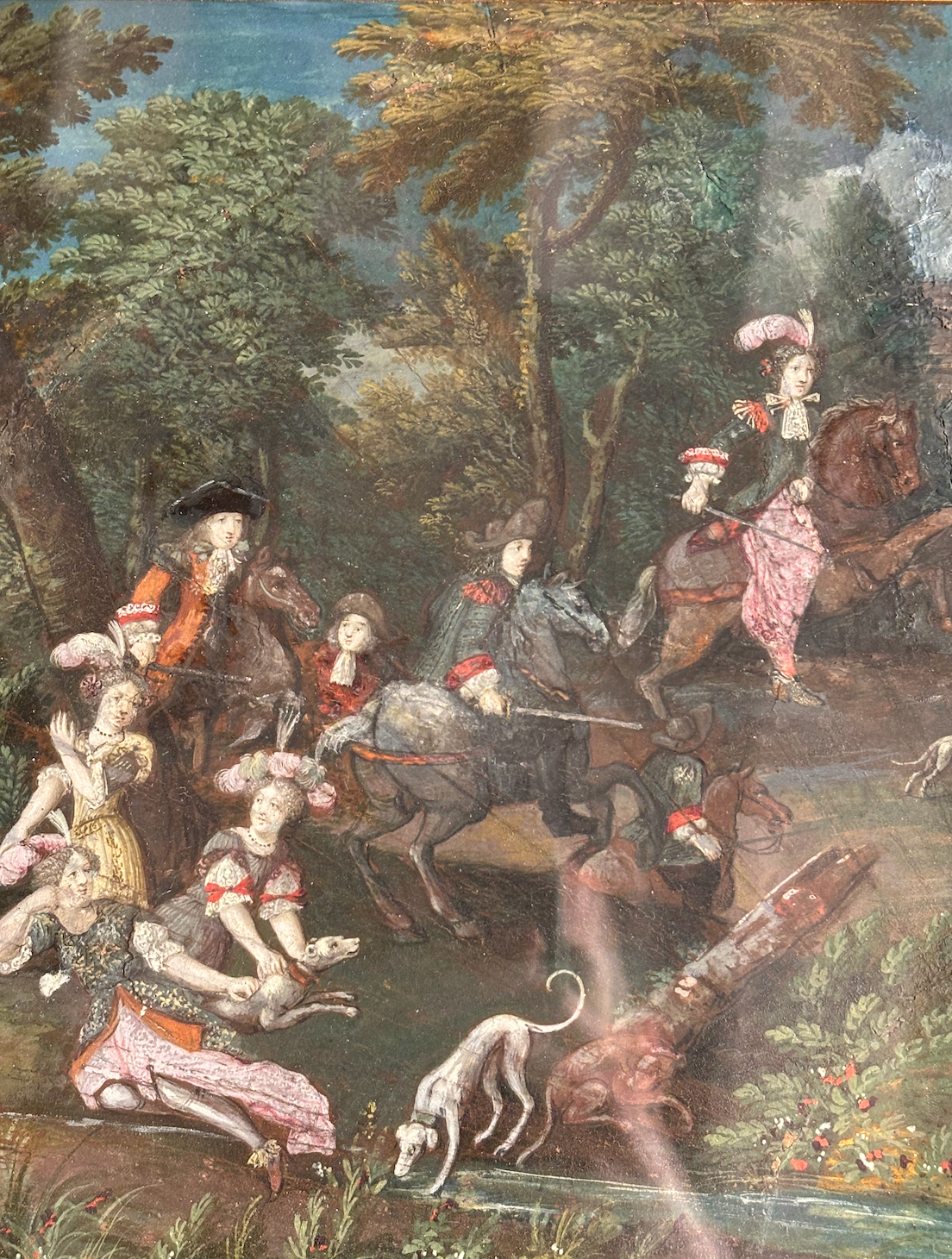 École Française du XVIIIème "Partie de chasse"