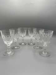 BACCARAT - 6 verres à vin en cristal, modèle Armagnac