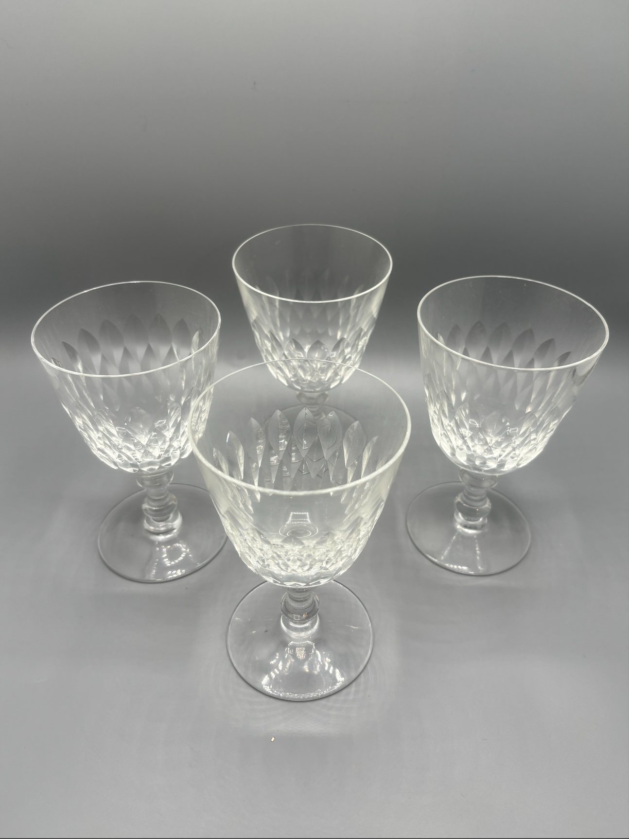 BACCARAT - 4 verres à eau, modèle Armagnac