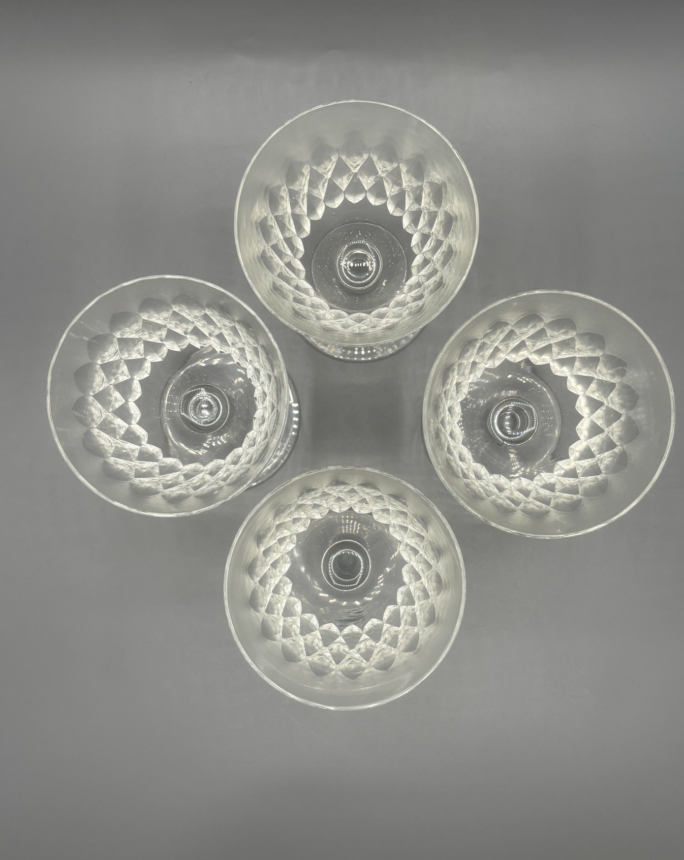 BACCARAT - 4 verres à eau, modèle Armagnac