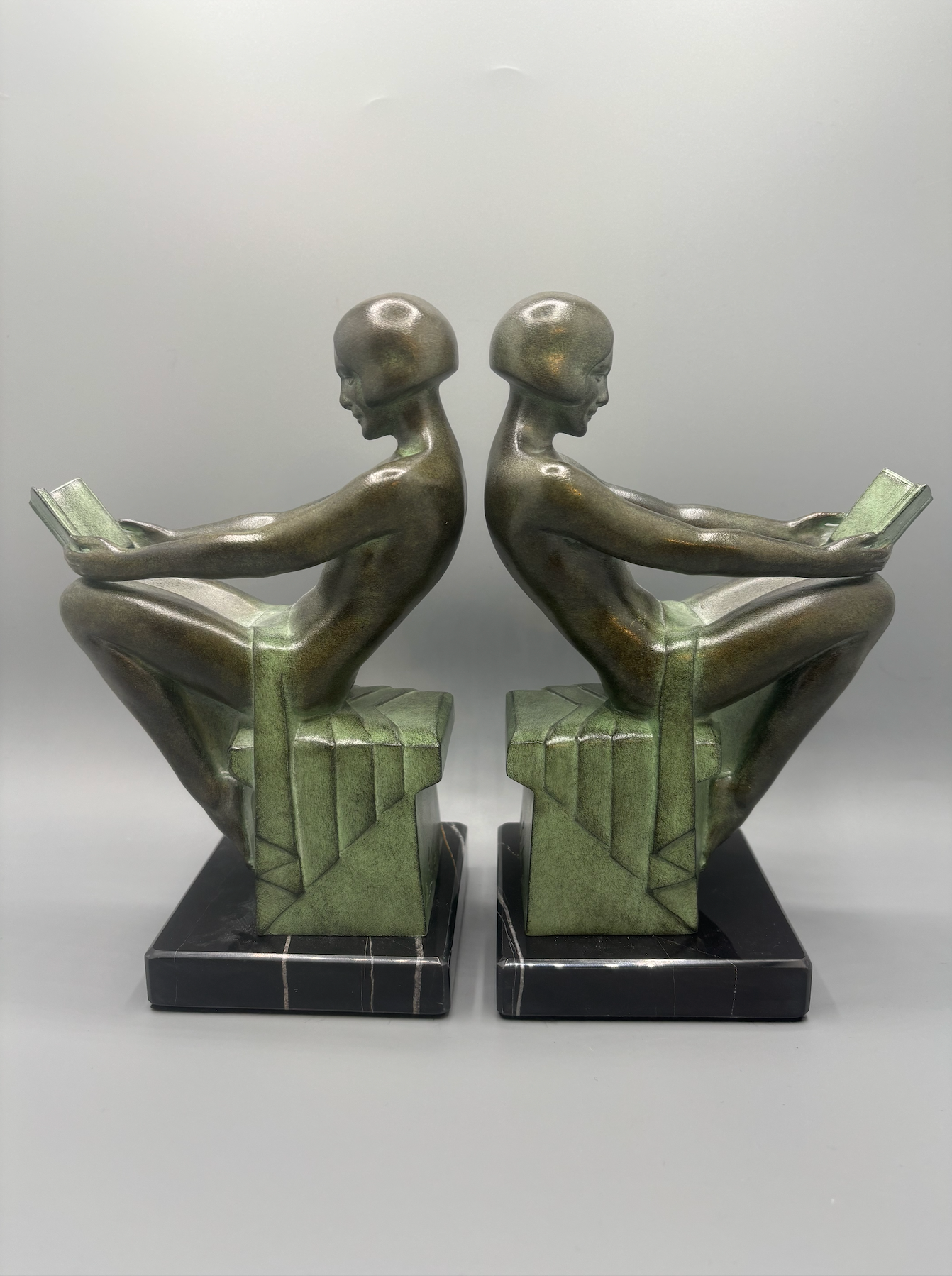 Paire de serre livres "Délassement" Max Le Verrier