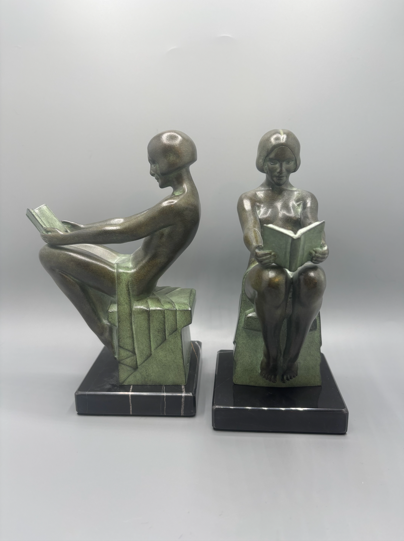 Paire de serre livres "Délassement" Max Le Verrier