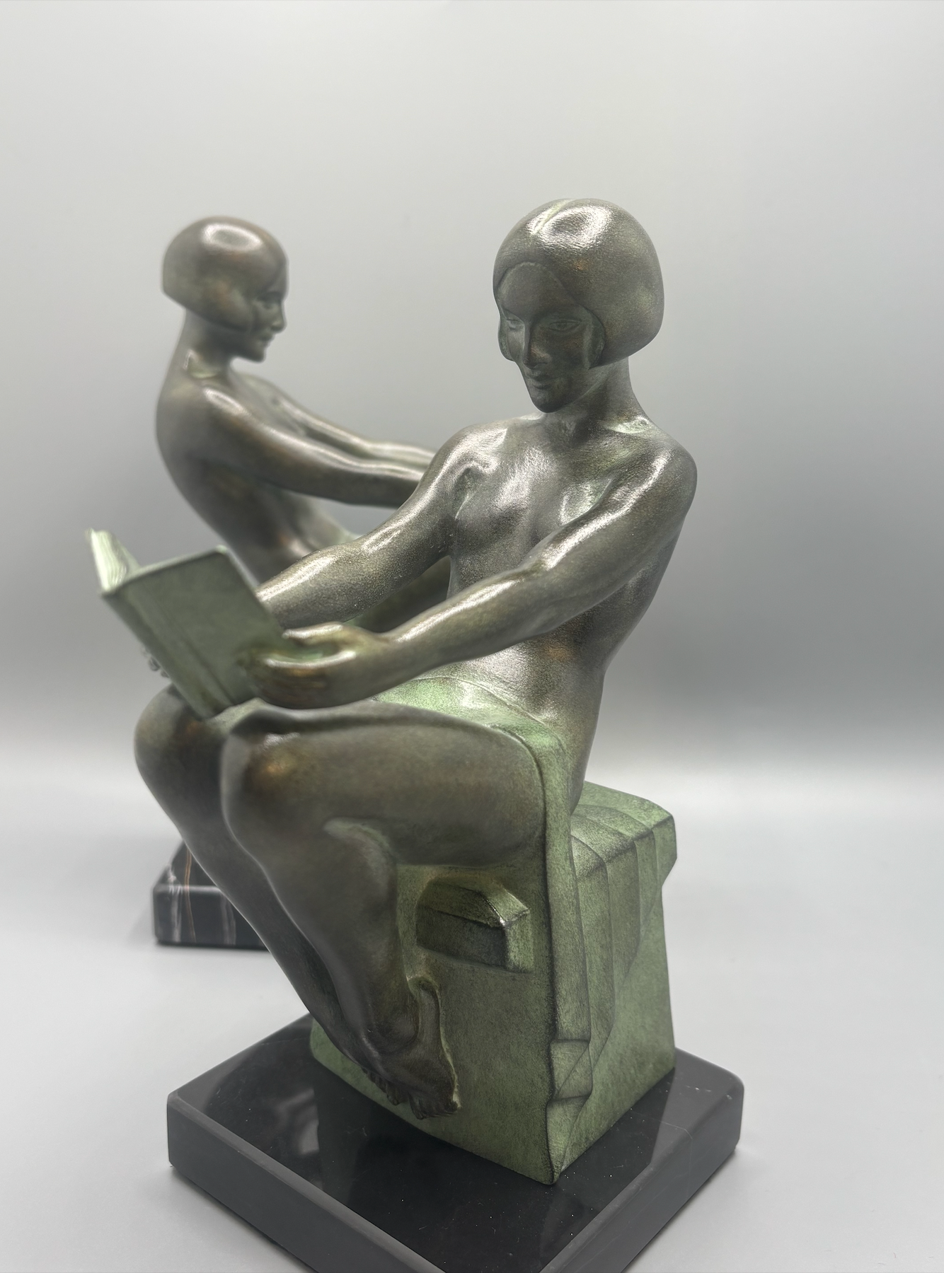 Paire de serre livres "Délassement" Max Le Verrier