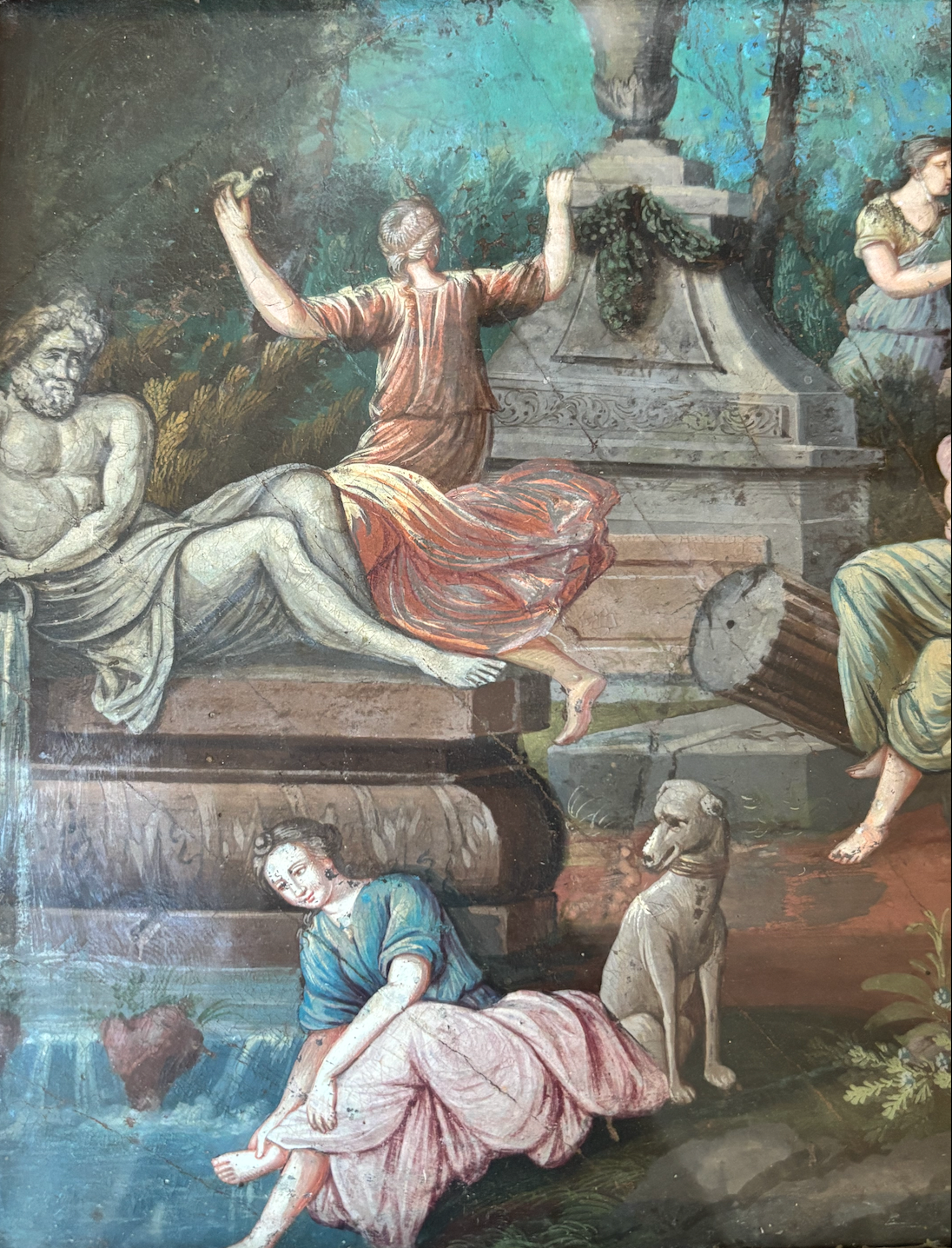 École Française du XVIIIè. « Scène de chasse mythologique»