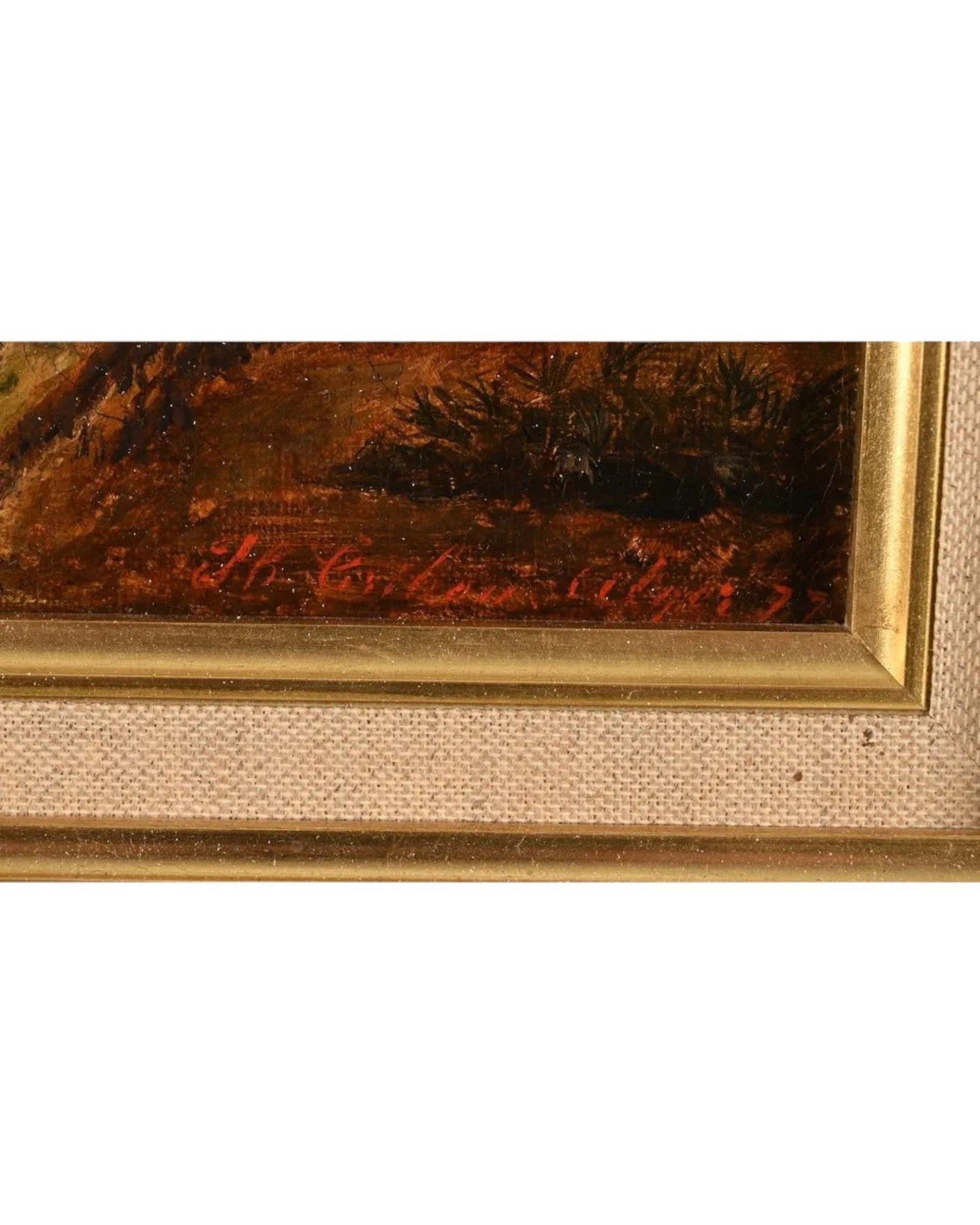 «Paysage orientaliste près de Bouzareah» Datée 1877