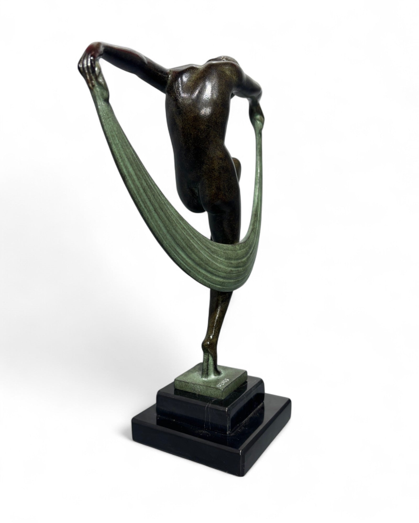 Sculpture "Folie" Denis, de style Art Déco avec cachet de fondeur Le Verrier.